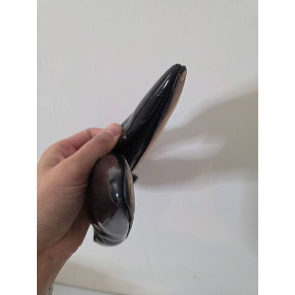 Manolo Blahnik Carolyne Low-Heel Patent Halter Pumps 39 (US 9B) - Picture 9 of 10